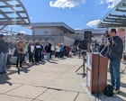 ‘No kings, just vaccines!’: demonstrators gather at NIH headquarters to protest against cuts to medical research