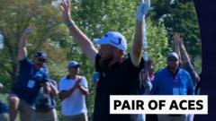 Lowry & Scott hit holes in one
