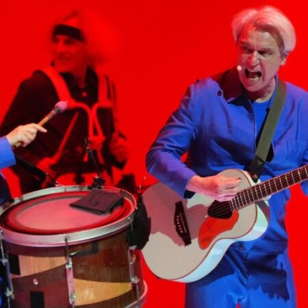 David Byrne showing ‘ICE footage’ during ‘Life During Wartime’ performances