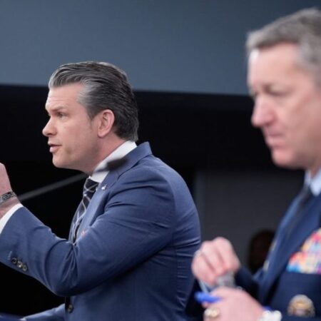 Watch live: Hegseth, Caine speak as Iran conflict heats up