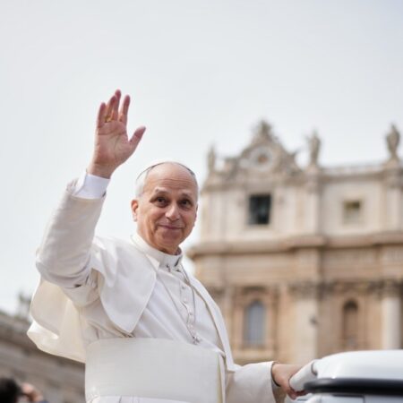 The American president meets the American pope