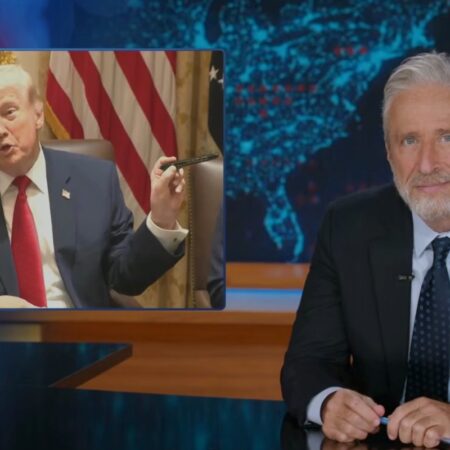 Jon Stewart Says Donald Trump’s Recent Behavior Is ‘Less “Commander-in-Chief at War” and More “Grandpa Who’s Lost His Filter in Public”’