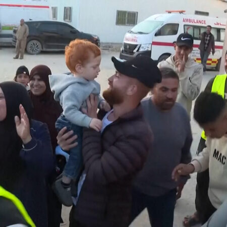 Video: Newborns evacuated from Gaza return as toddlers over two years later