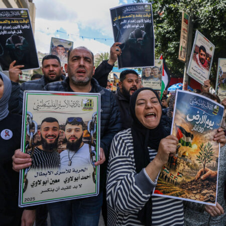 Palestinians in occupied West Bank protest Israel’s death penalty law