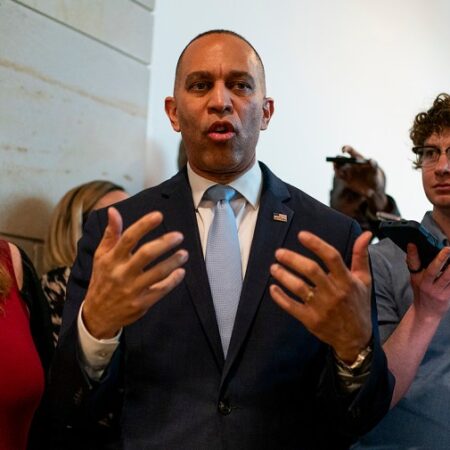 Democrats bash Johnson for rejecting Senate DHS bill, urge support for discharge petition