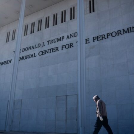 Judge asked to take Trump name off Kennedy Center