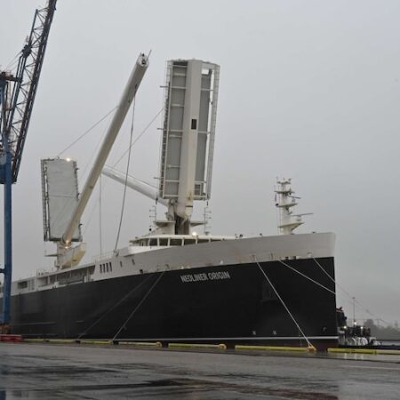 Back to the future: New wind-powered ship joins trans-Atlantic service