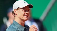 Sinner into last eight after 37-set record snapped