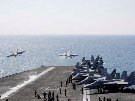 US has three aircraft carriers in the Middle East for first time since 2003