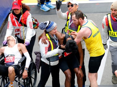 Boston marathoner reflects on helping collapsed runner as video goes viral