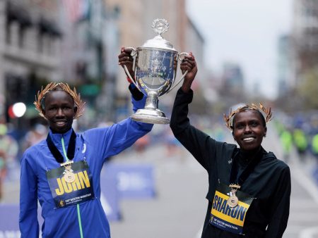Kenya’s John Korir, Sharon Lokedi win Boston Marathon on record-breaking day