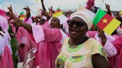 Thousands celebrate open-air Mass with Pope Leo in Cameroon – in pictures