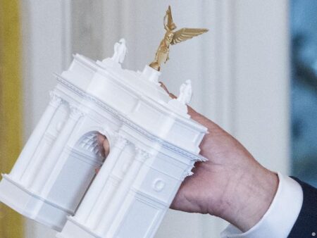 Trump says plans filed for huge triumphal arch in Washington