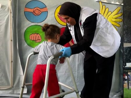 Gaza camp offers children a sense of safety