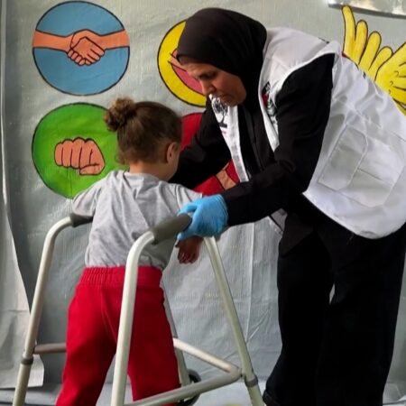 Gaza camp offers children a sense of safety