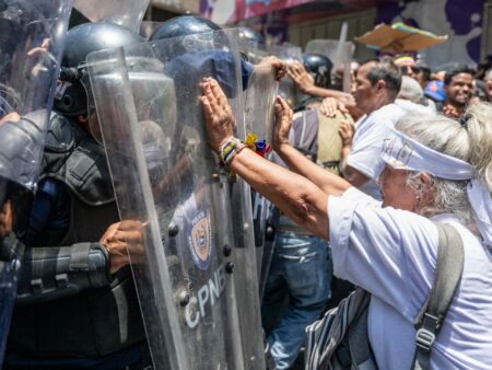 Police in Venezuela block protesters calling for higher wages, pensions