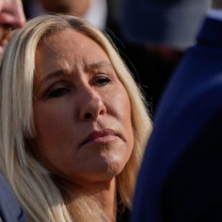 Marjorie Taylor Greene says all she heard from Trump’s speech was ‘war war war’