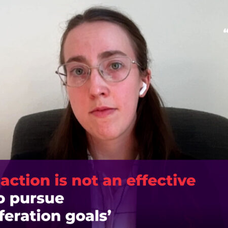 ‘Military action is not an effective means to pursue nonproliferation’