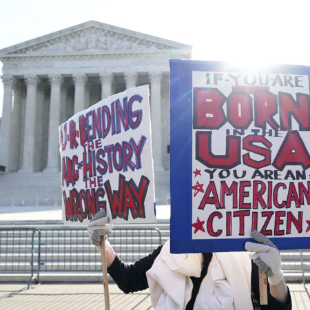 Donald Trump Attends Oral Arguments As Supreme Court Hears Birthright Citizenship Case