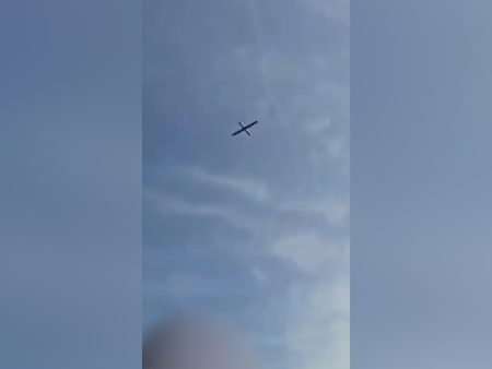 Video shows drone exploding in northern Israel
