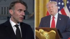Macron calls Trump’s remarks on his marriage ‘inelegant’