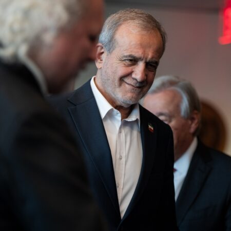 ‘Which interests being served by war?’ Iran’s Pezeshkian asks US public