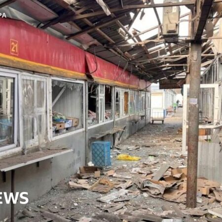 Russian attack on Ukraine market kills five