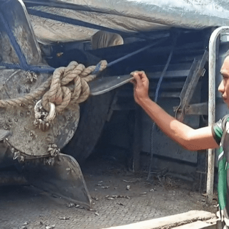 Torpedo-like object discovered by Indonesian fisherman