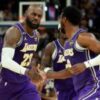 Bronny James sets up father LeBron in Lakers win