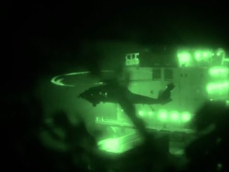 US military releases video of marines seizing Iranian ship