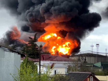Environmental crisis in Russian city after drone attack on refinery