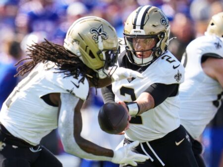 Why Saints coach Kellen Moore likes the idea of a loaded running back room
