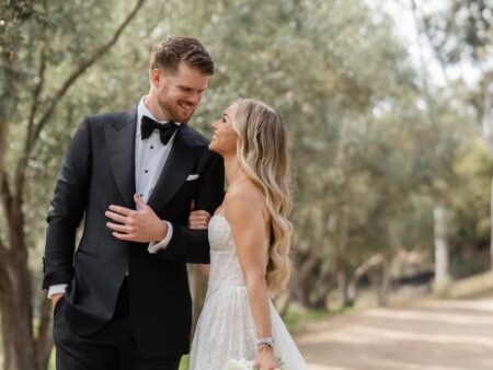 Sam Darnold marries fiancée Katie Hoofnagle, with Josh Allen, Christian McCaffrey on hand