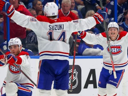 Slafkovsky 1st playoff hat trick fuels Habs’ upset