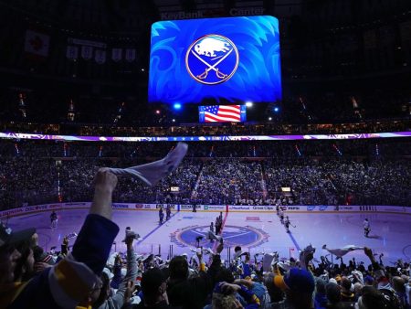 Downed fences, beat-up mannequins headline KeyBank Center scene for Sabres’ Game 1 win