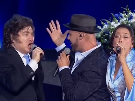 Argentina’s Milei sings and lights torch for Israeli national day