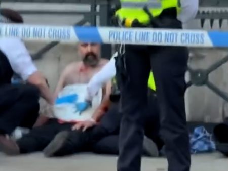 Protesters stabbed at London rally against war on Iran