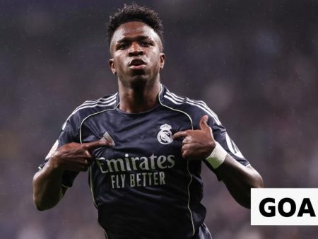 Vinicius scores twice as Madrid win to keep Barcelona waiting for title