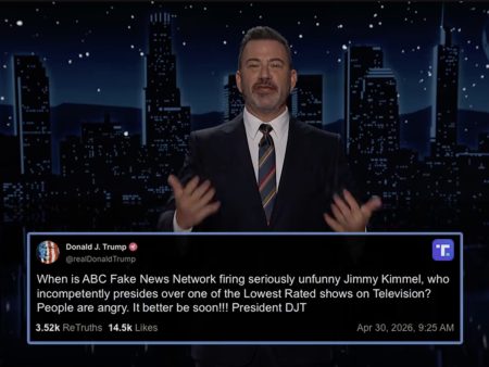 Jimmy Kimmel After President’s Latest Call For His Firing: “Trump Has 3 Wars Going On Right Now – Iranians, Ukrainians & Comedians”