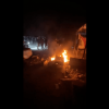 Israeli strike sparks fire in northern Gaza City