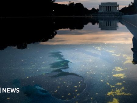 Reflecting Pool liner cut with sharp knife or razor, National Park Service says