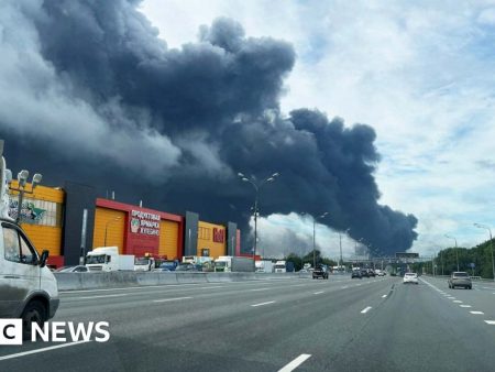 Moscow residents complain of black rain after largest Ukrainian attack hits oil refinery