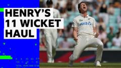 ‘He has been brilliant’ – Watch all 11 of Henry’s wickets against England
