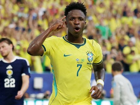 Vinicius nets twice and Neymar returns as Brazil ease by Scotland