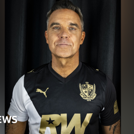 Robbie Williams named Port Vale shirt sponsor