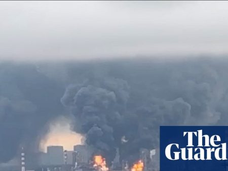Moscow oil refinery on fire after ‘large-scale’ Ukrainian drone strike