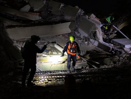 Foreign rescuers in Venezuela battle debris, scarcity of supplies and time.