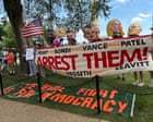 ‘Reeks of corruption’: protesters rally as Trump hosts UFC event on his birthday