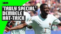 Dembele’s ‘magic’ first-half hat-trick