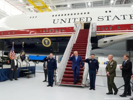 Trump unveils interim Air Force One, gifted from Qatar